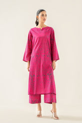 2-Pc Printed Lawn Shirt with Straight Trouser SCPM3-005